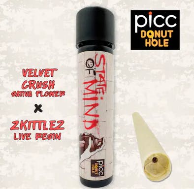 Product State of Mind Donut Hole | Velvet Crush x Zkittlez Live Resin (S) Picc
