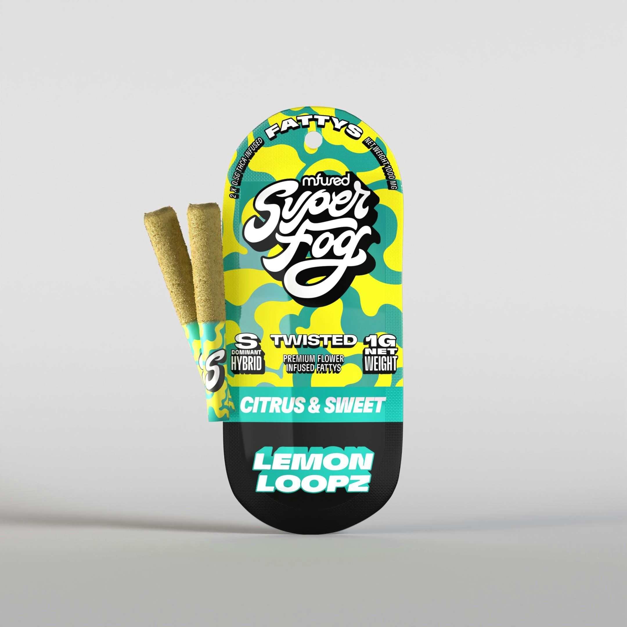 Mfused SuperFog Twisted 1g Infused Pre-Roll 2pk - Lemon Loopz
