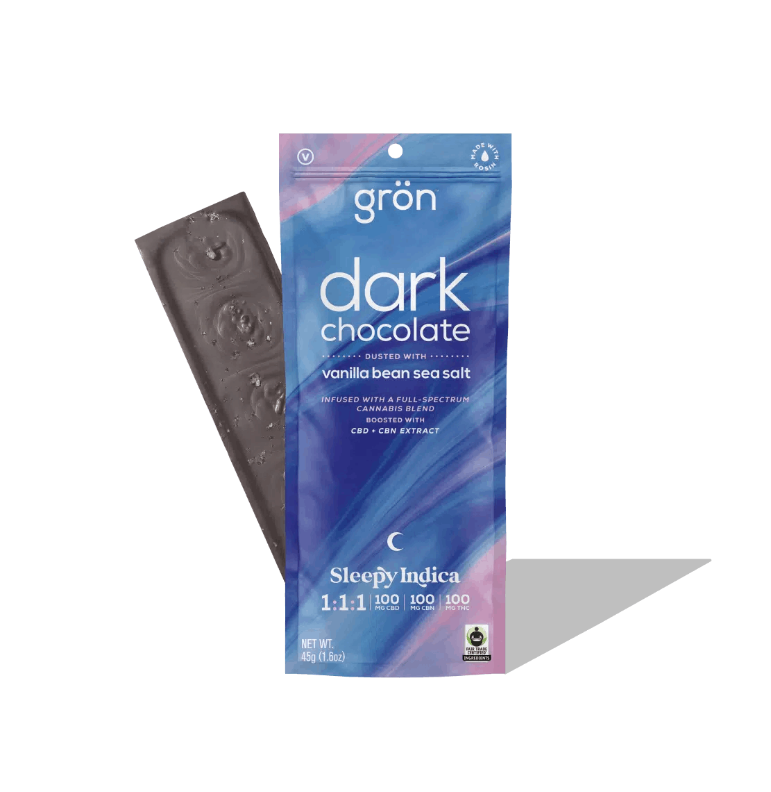 Photo of 1:1:1 Dark Chocolate w/ Vanilla Bean Sea Salt – CBD/CBN/THC