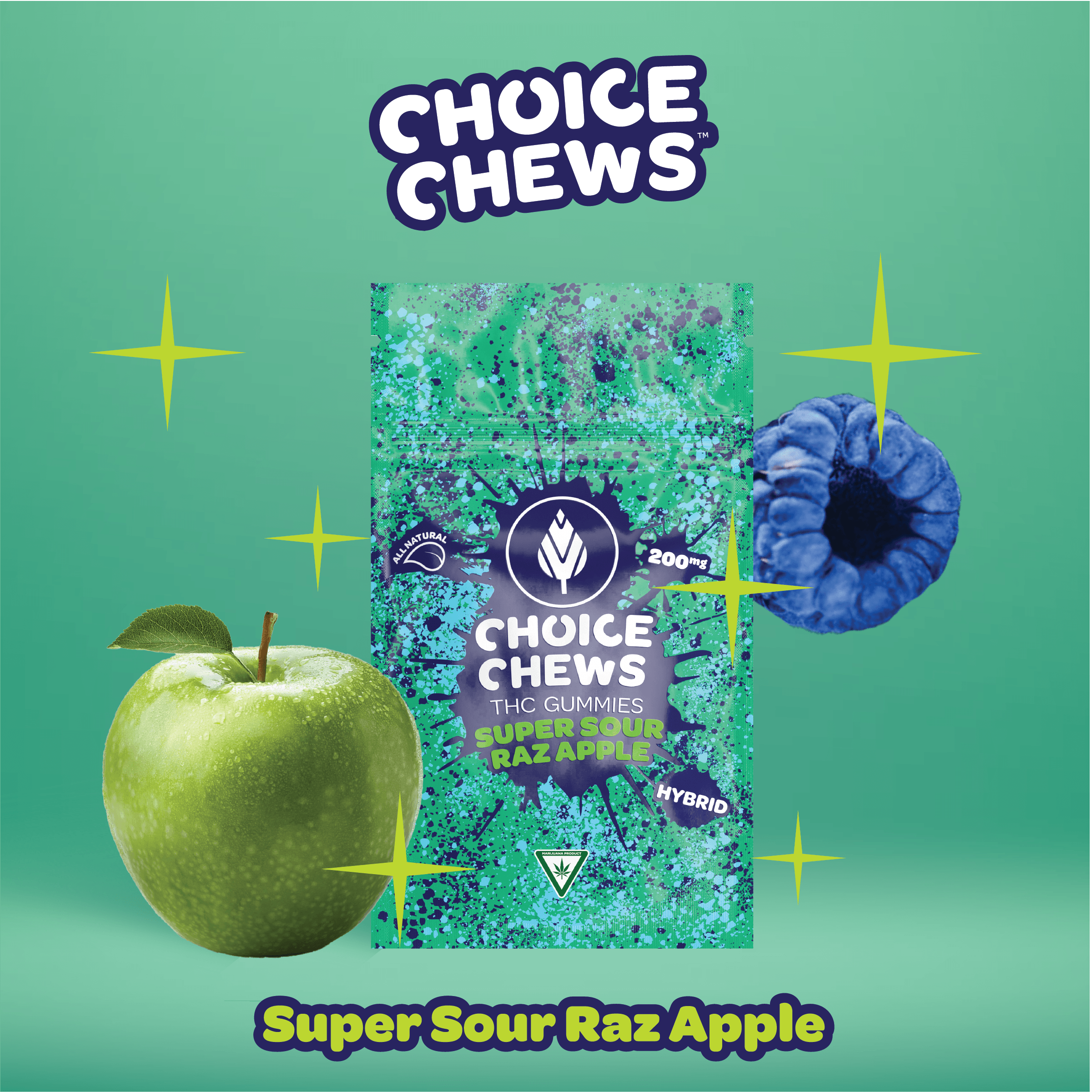 Product: Choice Chews | Sunburst Peach 200mg Gummies