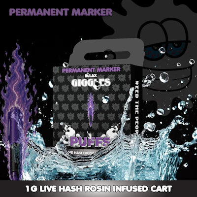 Giggles - 1g Live Rosin Cart - Permanent Marker - CARTRIDGES by Giggles at King of Budz