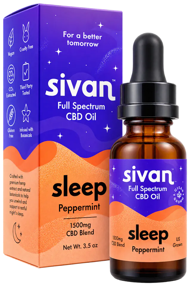 Sivan Full Spectrum CBD Oil Sleep Peppermint (hybrid, tinctures)
