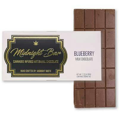 Midnight Roots - Blueberry Milk Chocolate Midnight Bar 200mg Chocolate ...