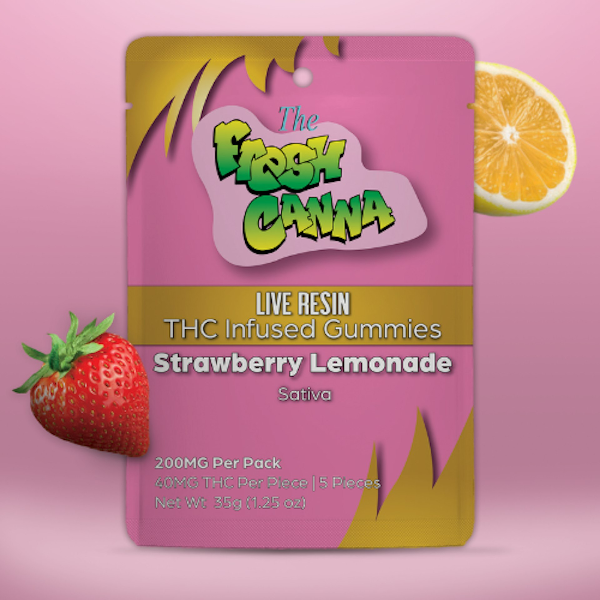 Fresh Canna - Green Apple 200mg Live Resin Gummies