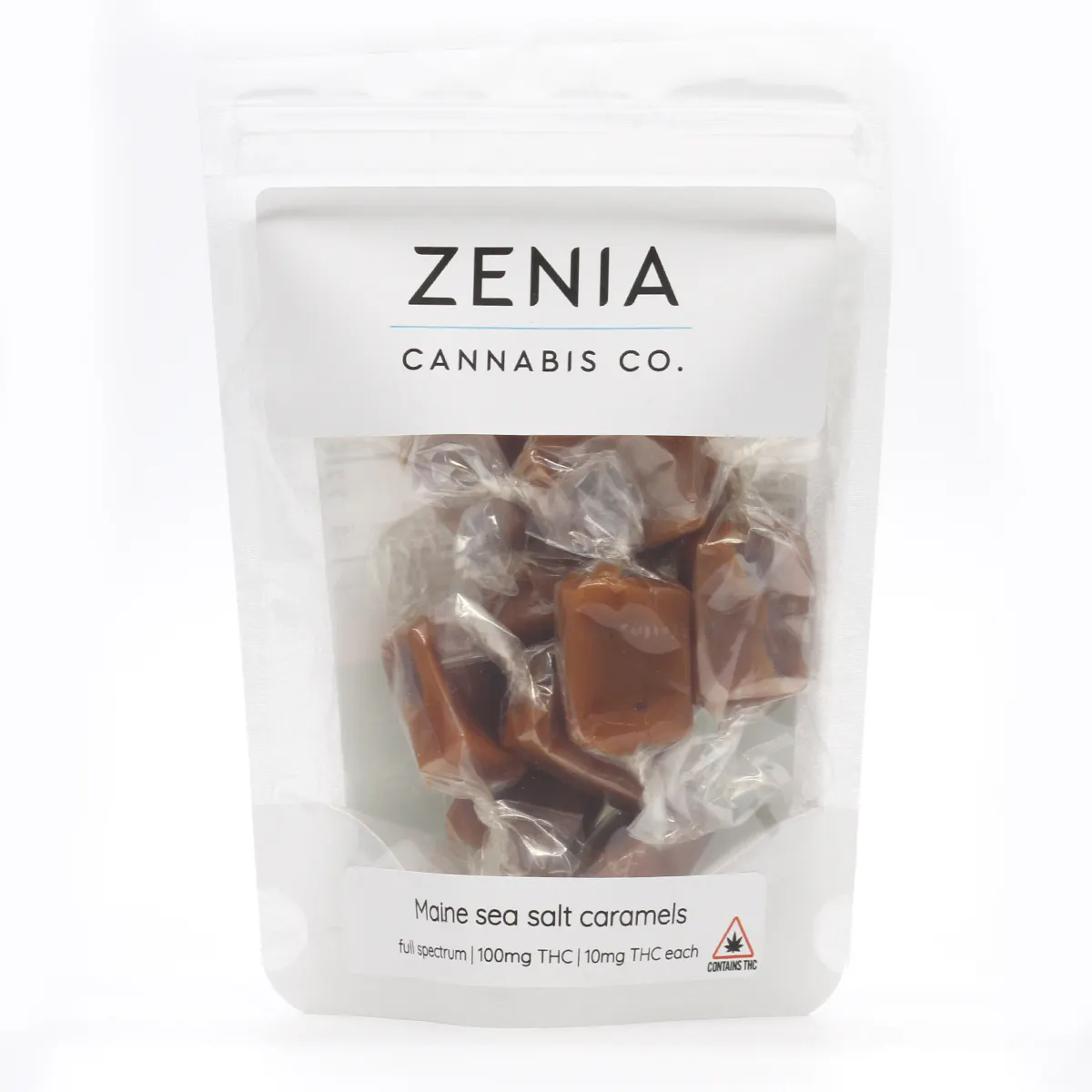 Sea Salt Caramels 100mg : Zenia Cannabis Co | Atlantic Farms