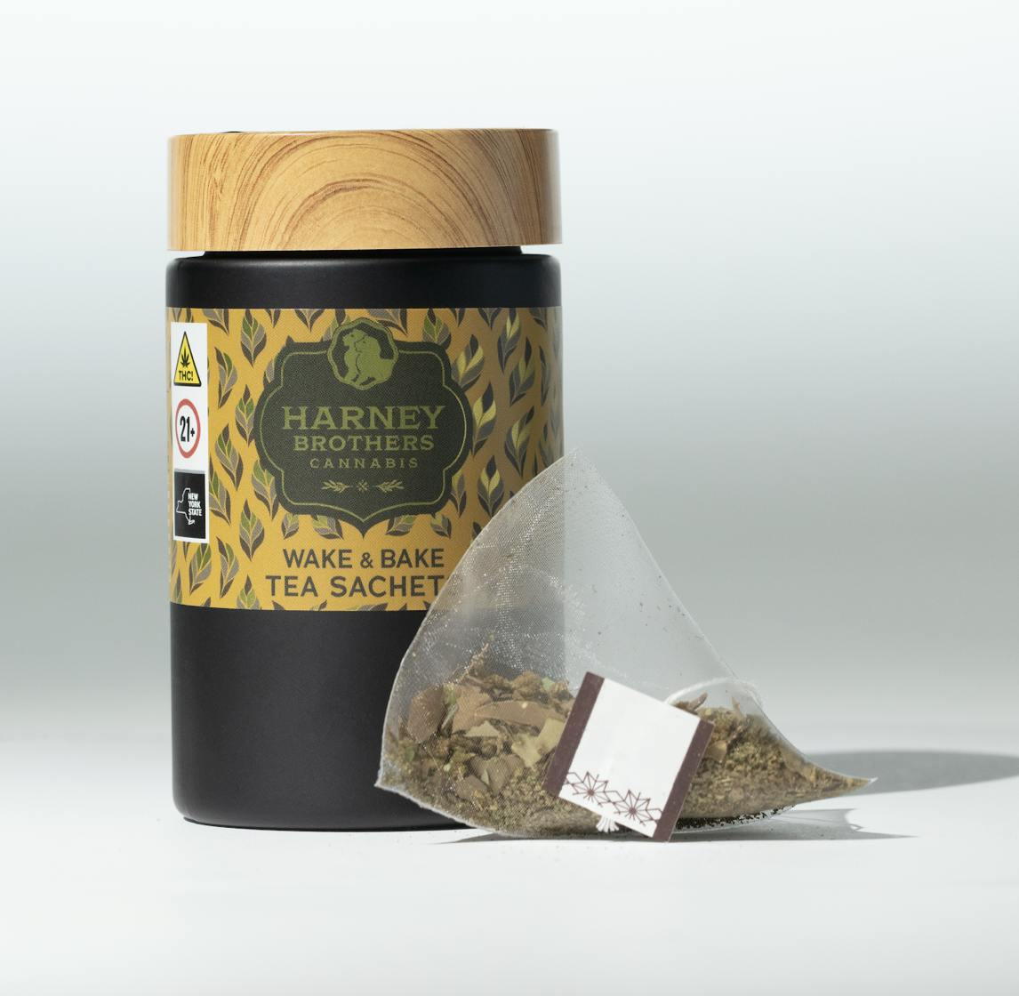 Beverages | Harney Brothers | Wake and Bake Tea Sachets Jar | 5ct | 5mg