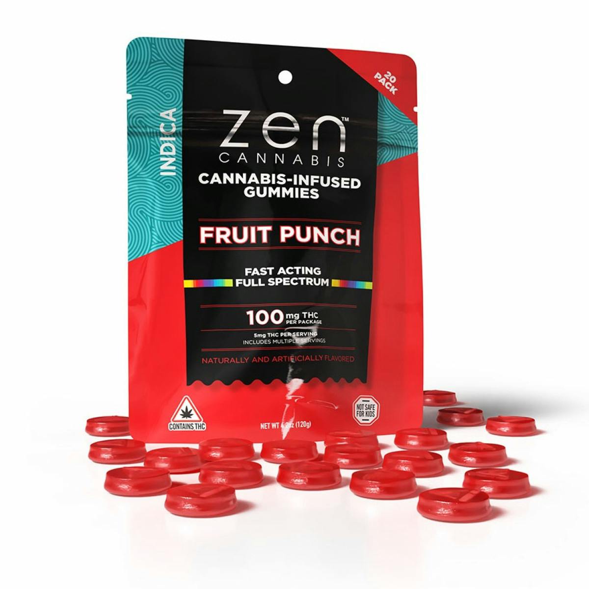 Product Fruit Punch Indica Gummies | Edibles | 100mg