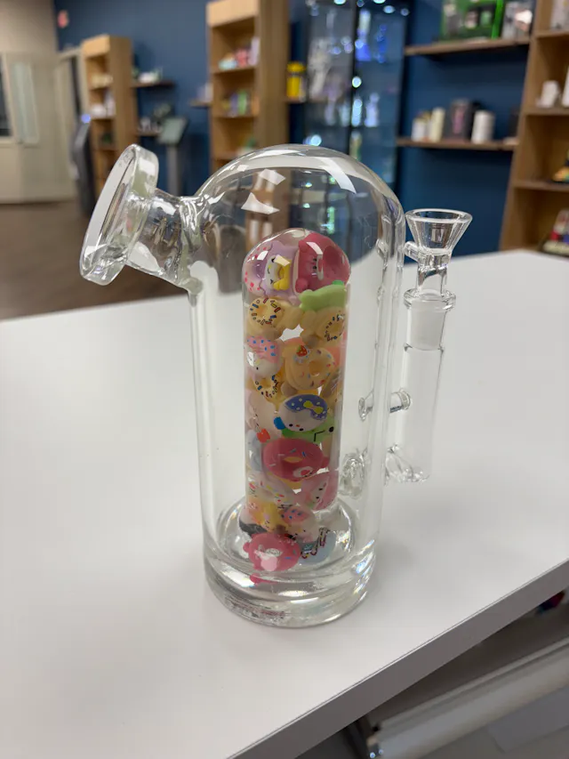 Phoenix Star Glass 7" Fun Design Bubbler Donuts (glassware)