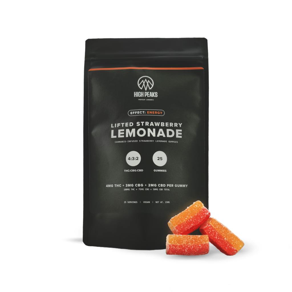 High Peaks | Lifted Strawberry Lemonade | 100mg | 25ct
