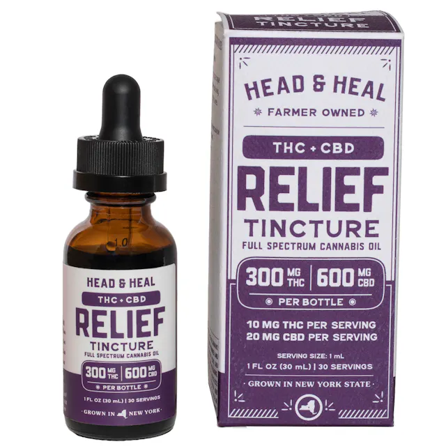 Head & Heal Head & Heal | THC:CBD Tincture - Relief Blend - 300mg