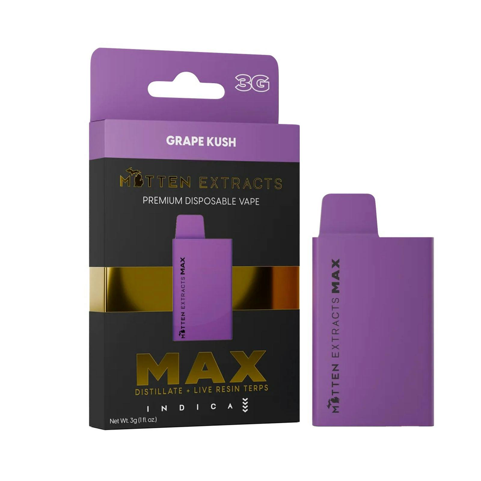 Mitten Extracts - 3g Disposable - Grape Kush (I)