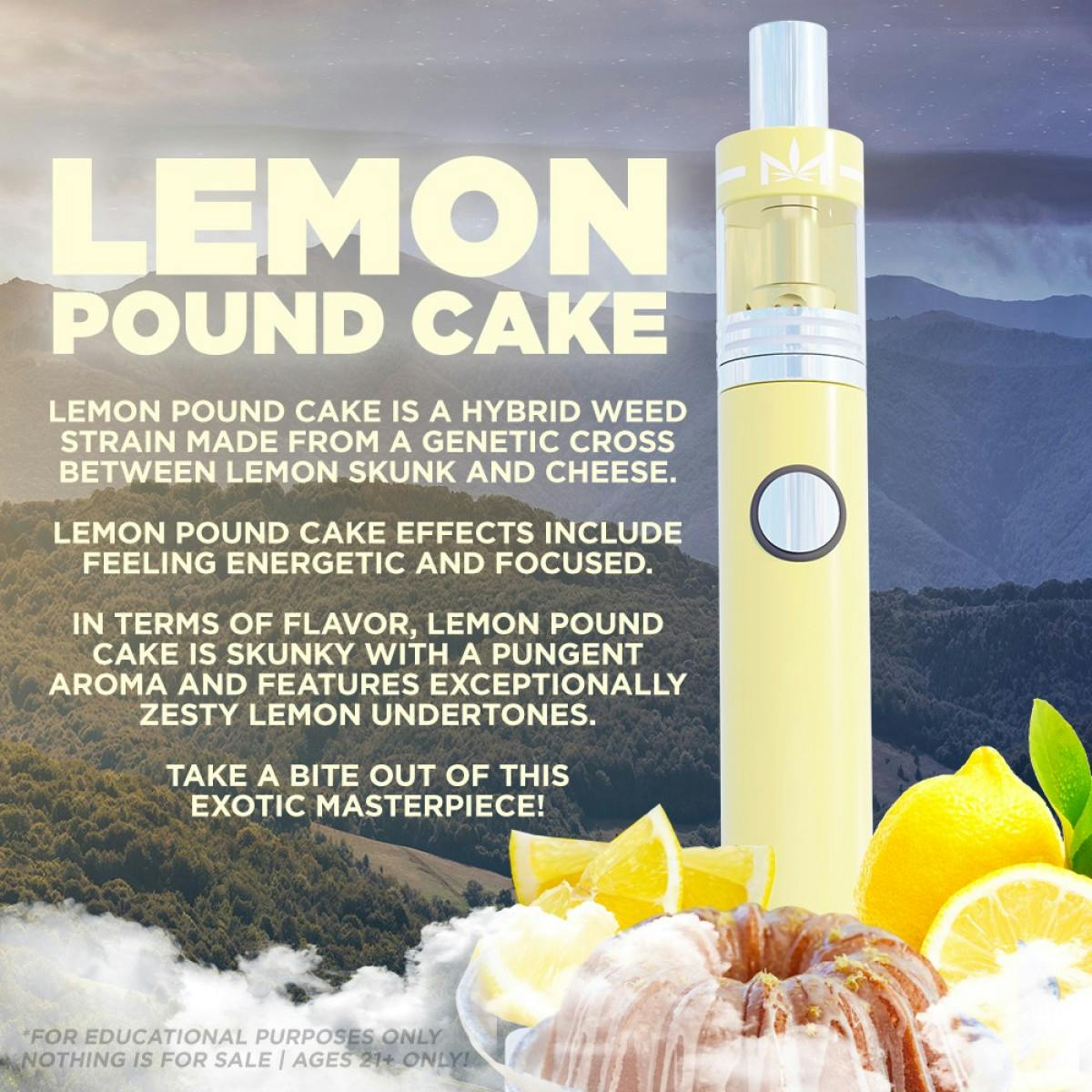image of Lemon Pound Cake | 2g All-in-One Disposable