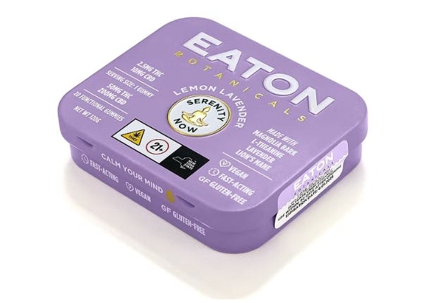 Product Eaton | Lemon Lavender Serenity Now l | 1:4 CBD + Adaptogen Enhanced Gummies | 50mg