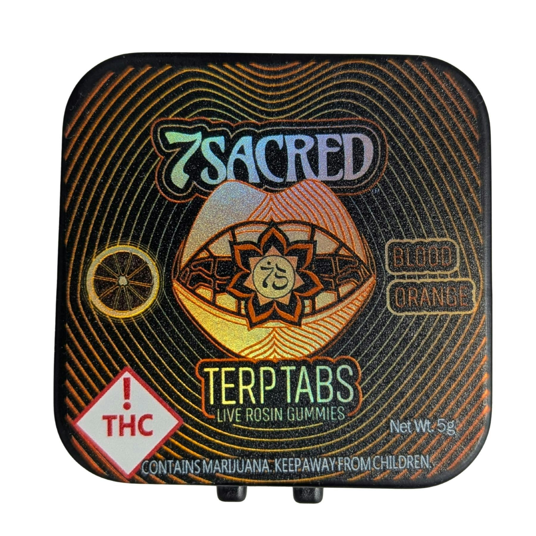 7Sacred 7 Sacred Mega Mini | Rosin Gummies | Blood Orange 100mg