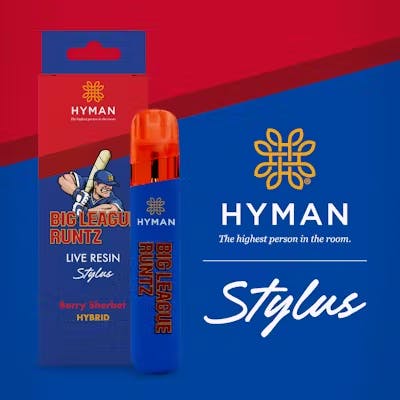 HYMAN | BIG LEAGUE RUNTZ | LIVE RESIN DISPOSABLE STYLUS HYBRID