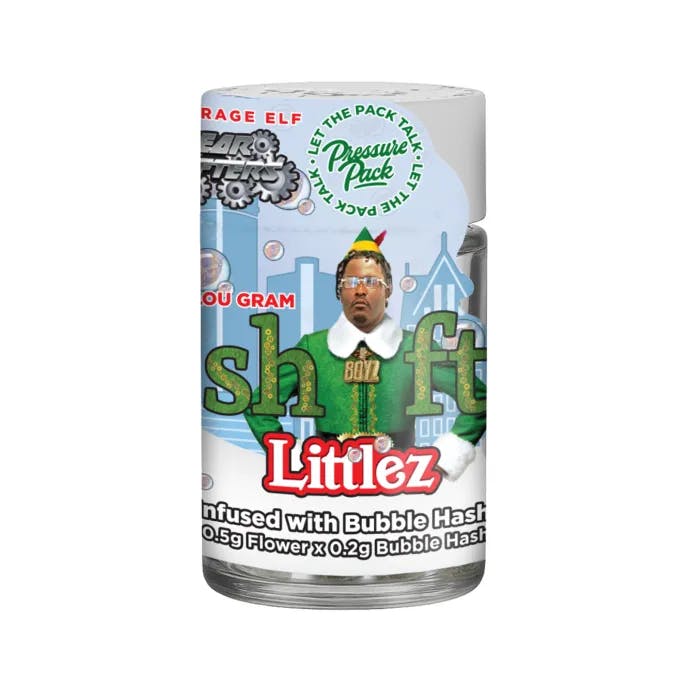 Pressure Pack x Gear Shifters - 5-Pack .7g Bubble Hash Infused Prerolls - Shift