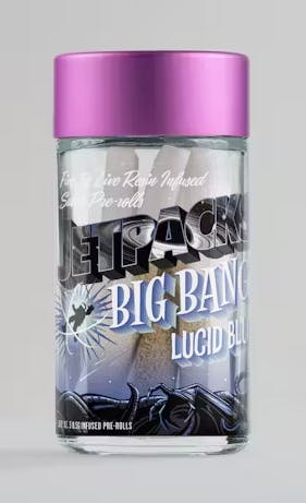 Lucid Blue | 5 Pack  | Big Bang Infused Pre rolls | Sativa | Jetpacks