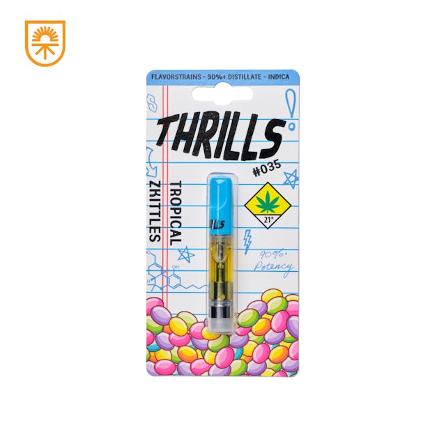 Thrills' strain vapes captivate the essence of each cannabis strain's vibrant personality, inviting you into a world of thrilling flavors and potent highs. Crafted with unwavering quality, each puff promises an exhilarating journey, embracing the unique essence of every strain.