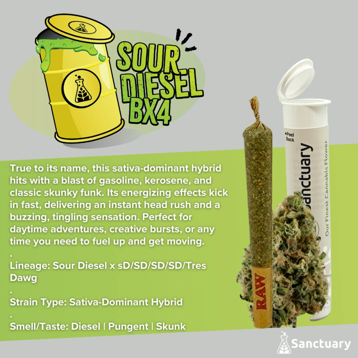 Sanctuary - Pre-Roll - Sour Diesel BX4