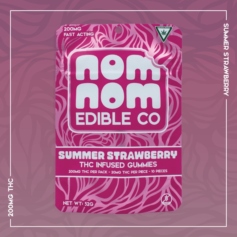 Nom Nom | 200mg THC Gummies | Summer Strawberry