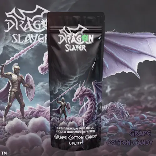 Grape Cotton Candy | Dragon Slayer | Infused Pre-roll | 1.2g-1