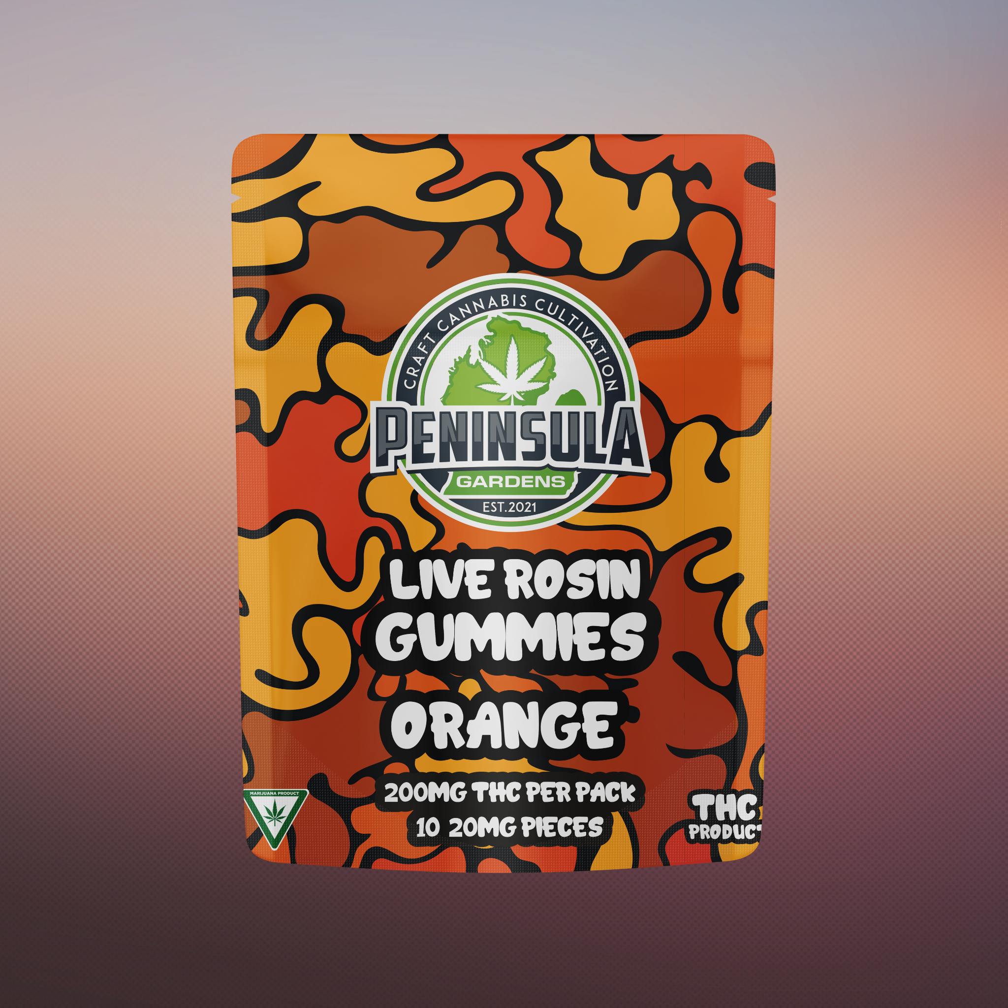 Peninsula Gardens - Orange 200mg Gummies