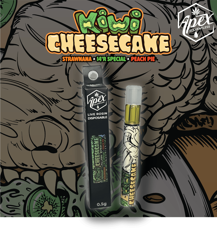 Apex | 0.5g Live Rosin Disposable | Kiwi Cheesecake