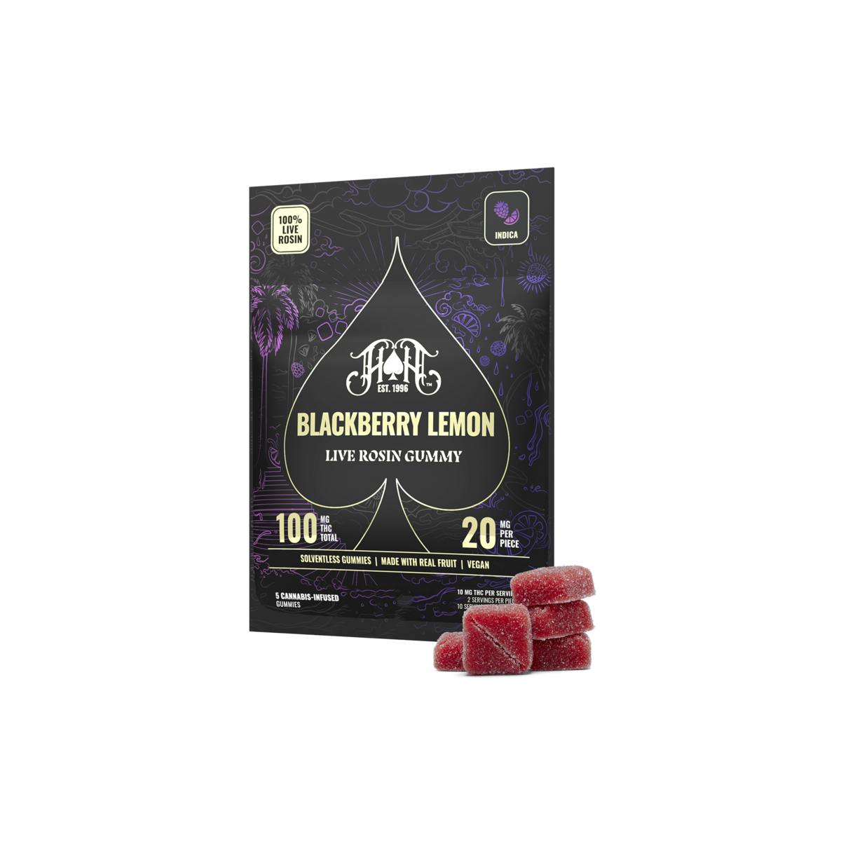 Image of Blackberry Lemon | 100mg 5pk Live Rosin Gummies
