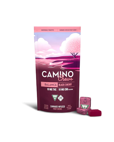 Camino - 200mg THC : 200mg CBD Chews - Black Cherry