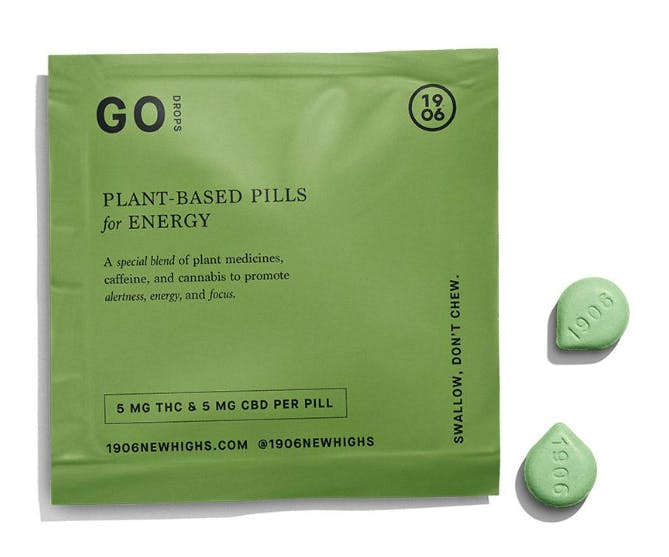 Go | 2 Pack 10mg | 5mg THC 5mg CBD Per Tablet | 1906