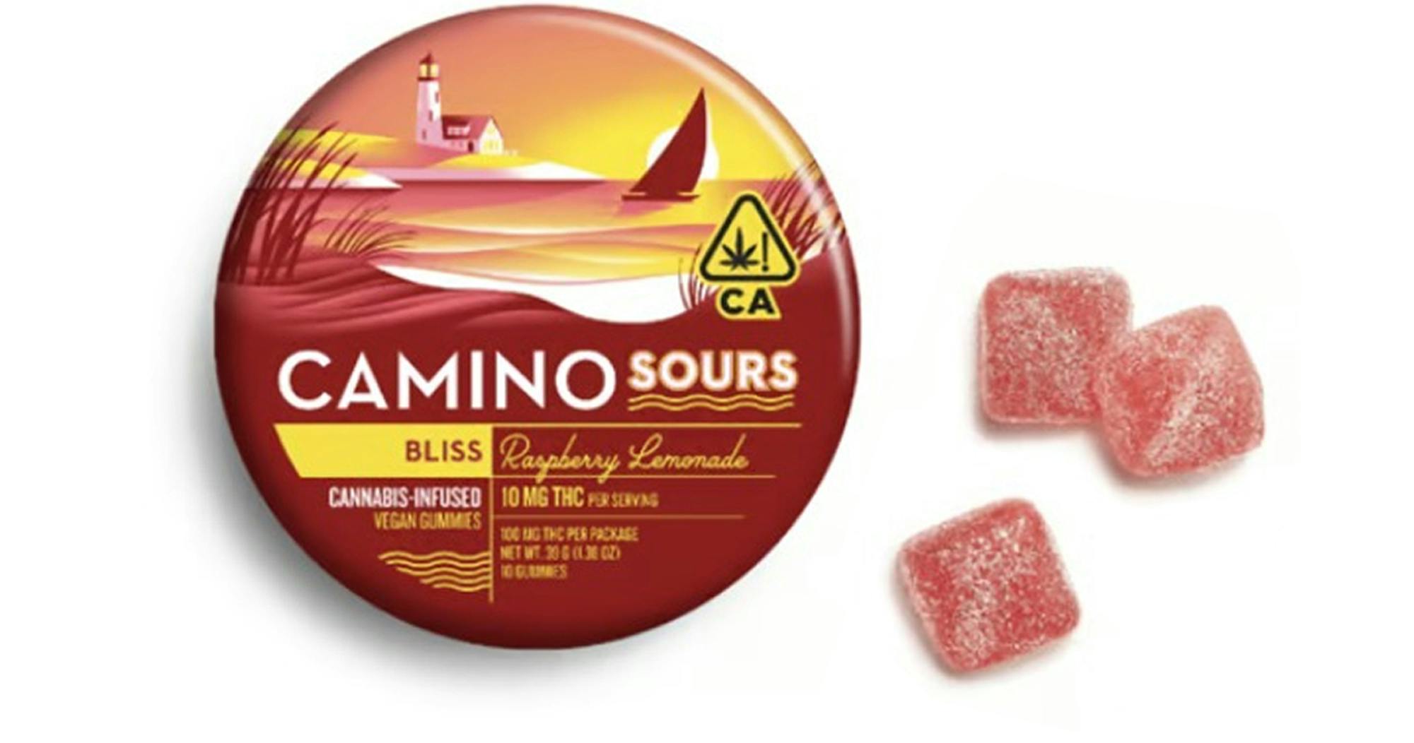 Edibles | Camino | Sours Raspberry Lemonade | 10ct | 100mg
