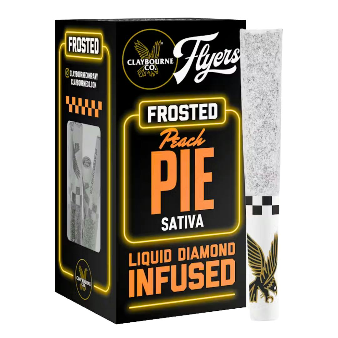 PEACH PIE LIQUID DIAMOND INFUSED THCa DUSTED 5PK PREROLLS