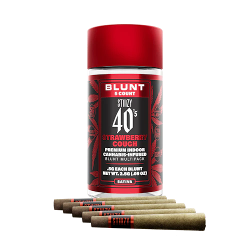 Stiiizy - 5-Pack .5g Live Resin Infused Blunts - Strawberry Cough