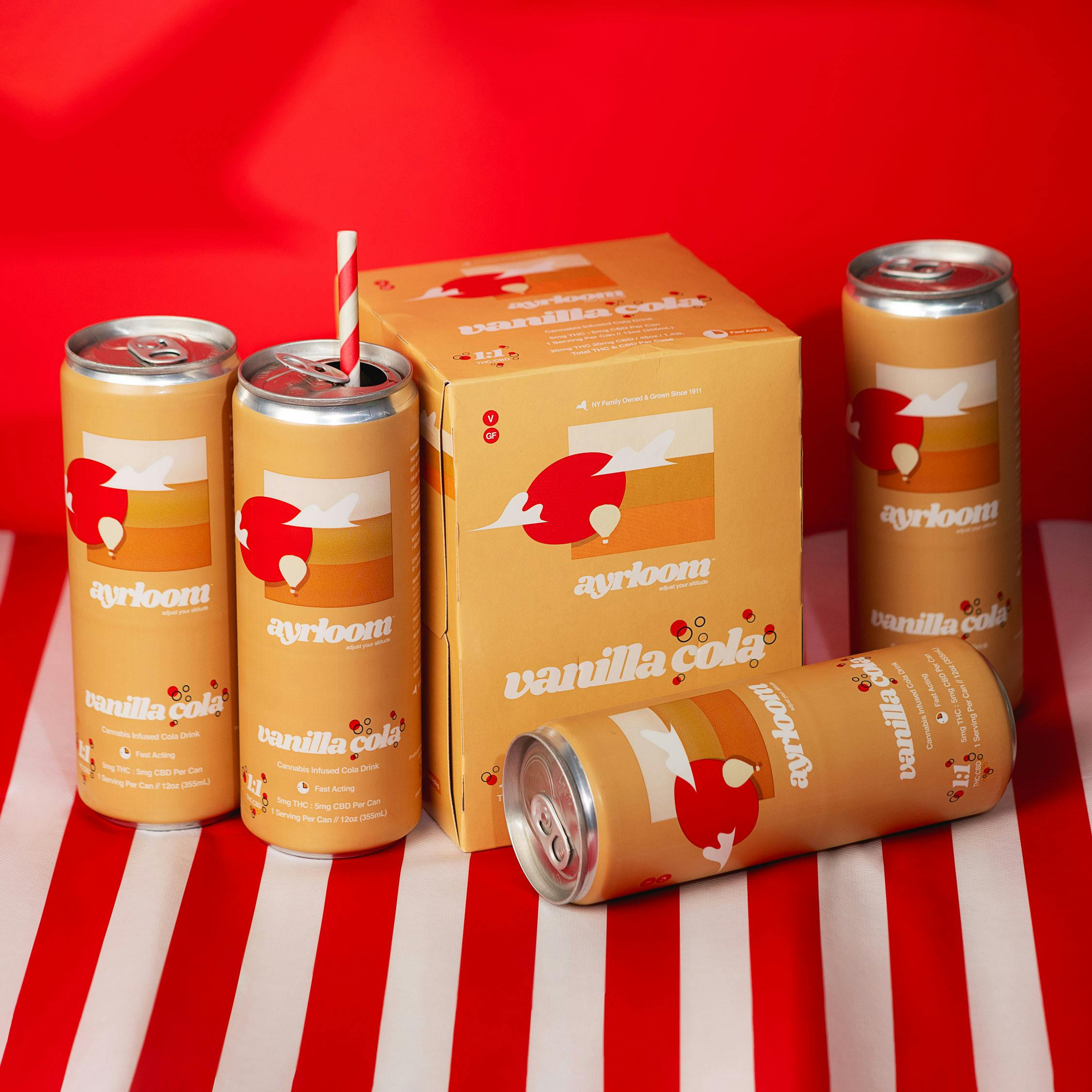 Photo of vanilla cola 1:1 infused beverage 4-pack | 20mg
