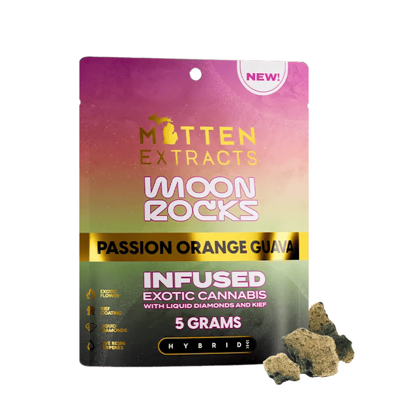 Mitten Extracts Prepacked Infused Moon Rocks | Passion Orange Guava