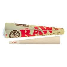 Raw Organic Hemp 1 1/4 Rolled Cones 6pk