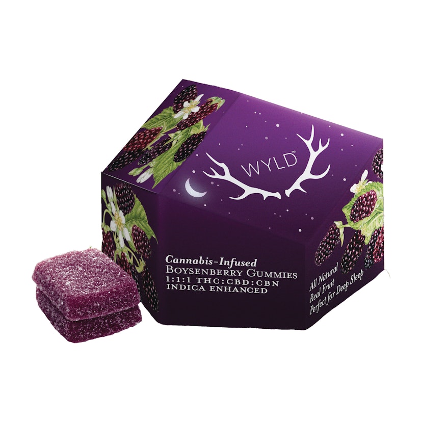 WYLD Edibles: 1:1:1 Boysenberry Gummies (I) 100mg