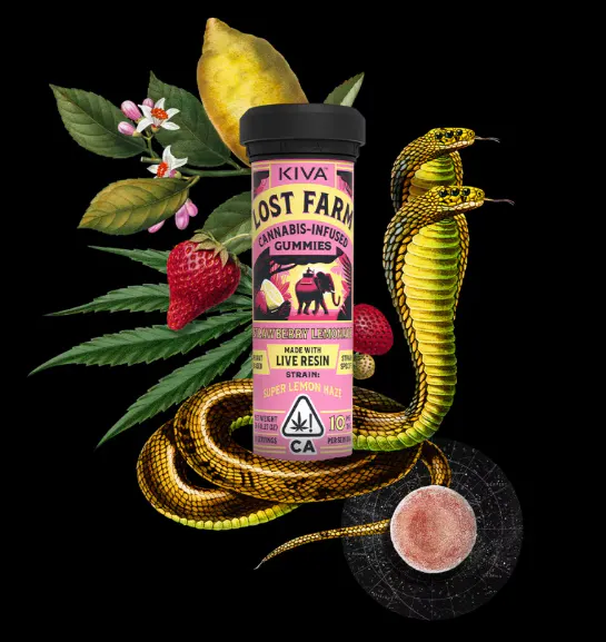 Kiva Lost Farm Gummies - Super Lemon Haze - Strawberry Lemonade