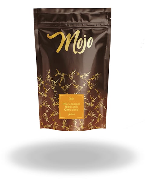 Product: Mojo | Indica Caramel Filled Milk Chocolates | 200mg