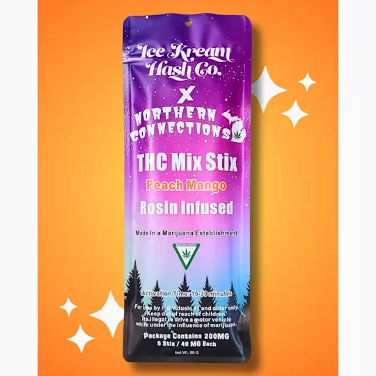 Product: Northern Connections | Rosin Infused Mix Stix - 200mg - Peach Mango