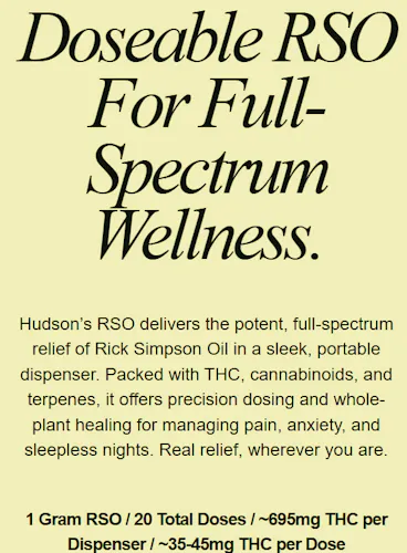 Hudson Cannabis -Full Spectrum- RSO – Farmers Blend-1