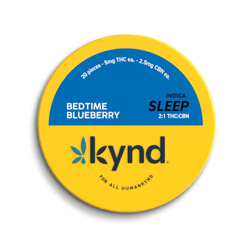 Kynd Sleep Bedtime Blueberry (I) 2:1 THC:CBN Gummies 5mg 20pk-active