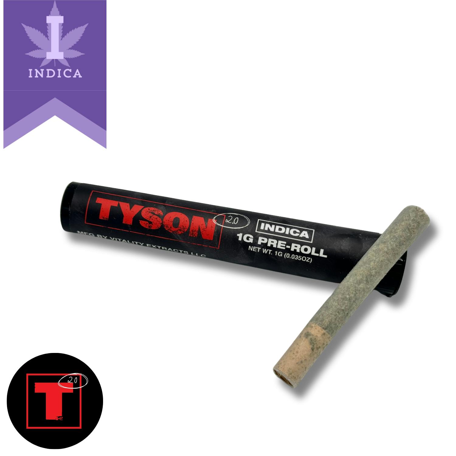 Tiger Mintz Indica 1.0g Pre-Roll by Tyson 2.0 • Pecos Valley Production