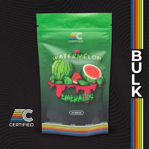 Certified Cultivators | Sour Watermelon Emerald Gummies 40pack | 400mg-active
