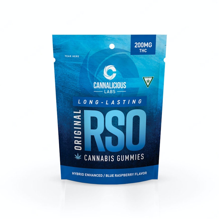 Cannalicious Labs - Blue Raspberry (Hybrid) RSO 200mg Gummies