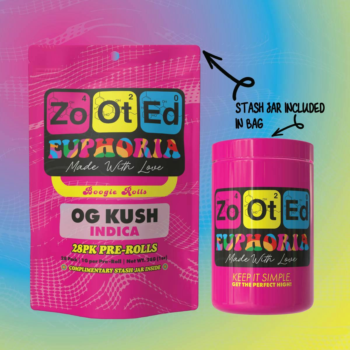 OG KUSH - BOOGIE ROLLS PRE - ROLLS 28 x 1G INDICA by Zooted – Pre-Rolls at Gatsby Cannabis