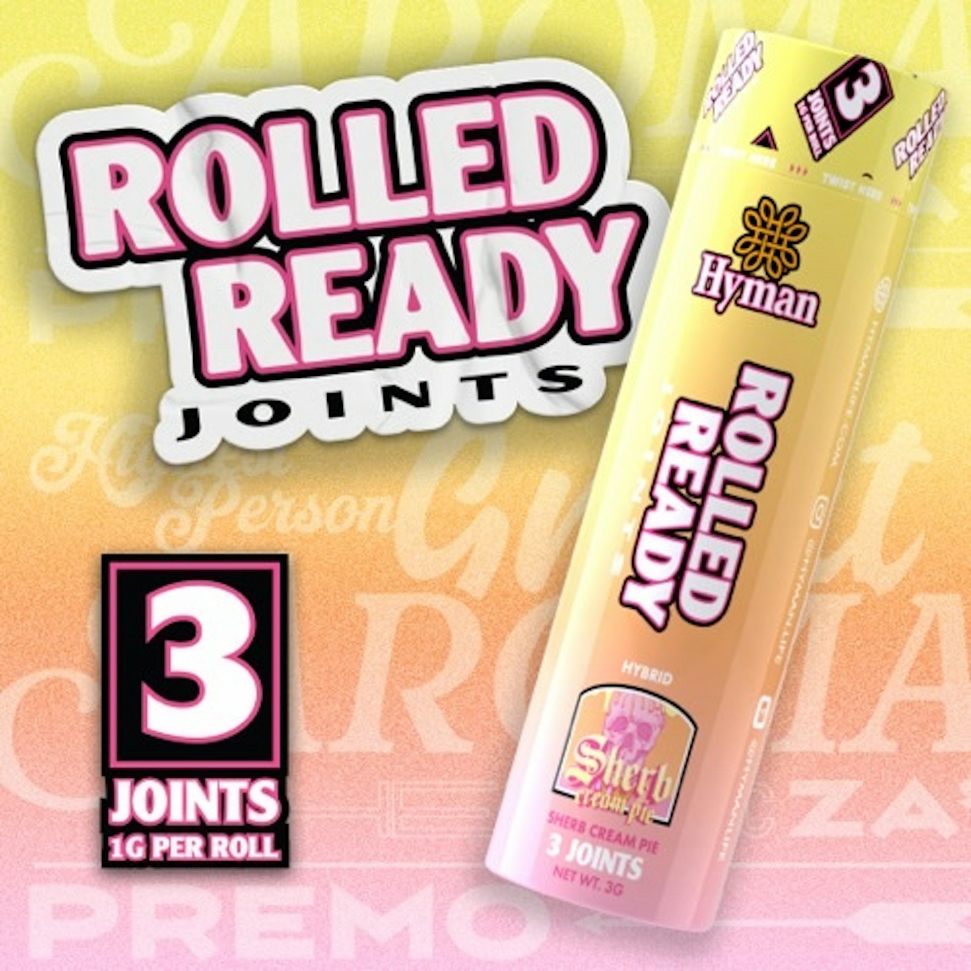 Hyman Rolled Ready - Sherb Cream Pie 3pk Pre-Rolls