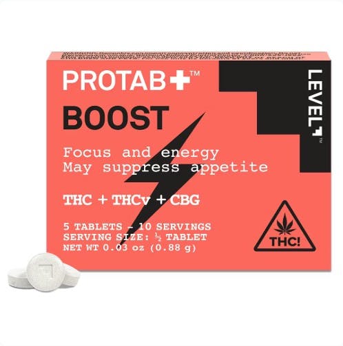 LEVEL | Boost Protab THC:THCv:CBG | Extra Strength Tablets 5pk | 20mg
