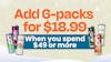 Spend $49 - Add 6-packs for $18.99
