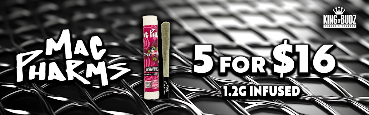 Mac Pharms 1.2g Infused Preroll 5/$16